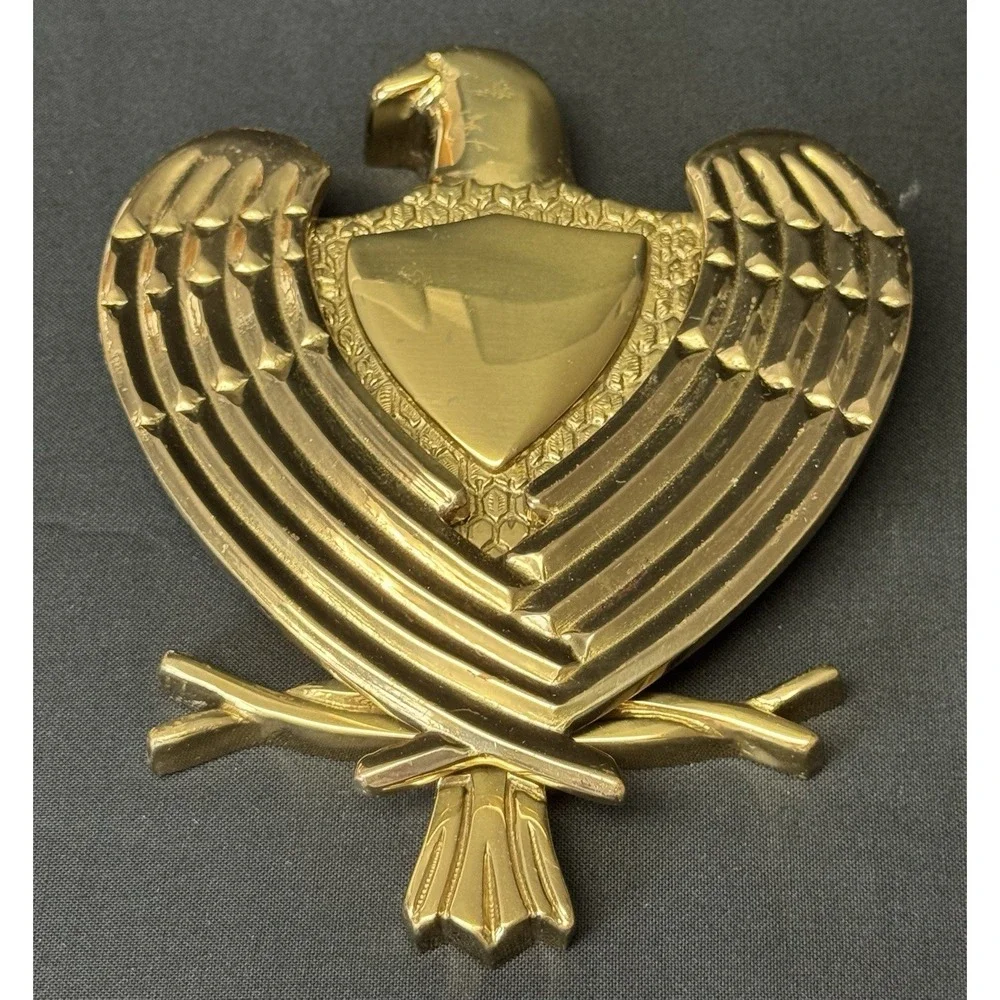 Vintage Heavy Gold Tone Eagle Brasscrafters Door Knocker Made In Portugal